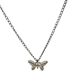 Elegant Boho Butterfly Pendant Necklace Rhinestone Accents Nature Fashion Women